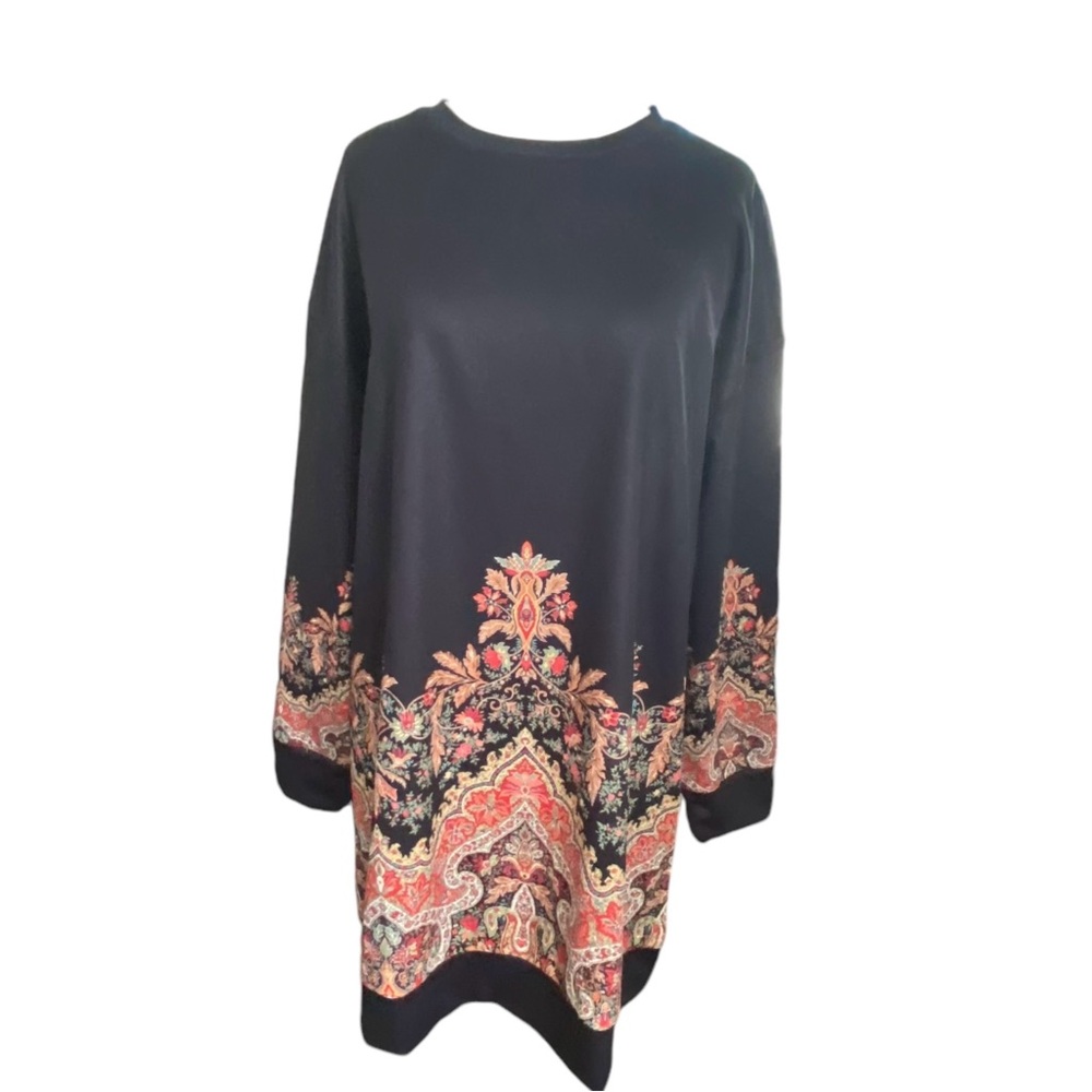 Exclusive Women’s Multicolor Pull Over Long Sleeve Knee Length Dress Size ?